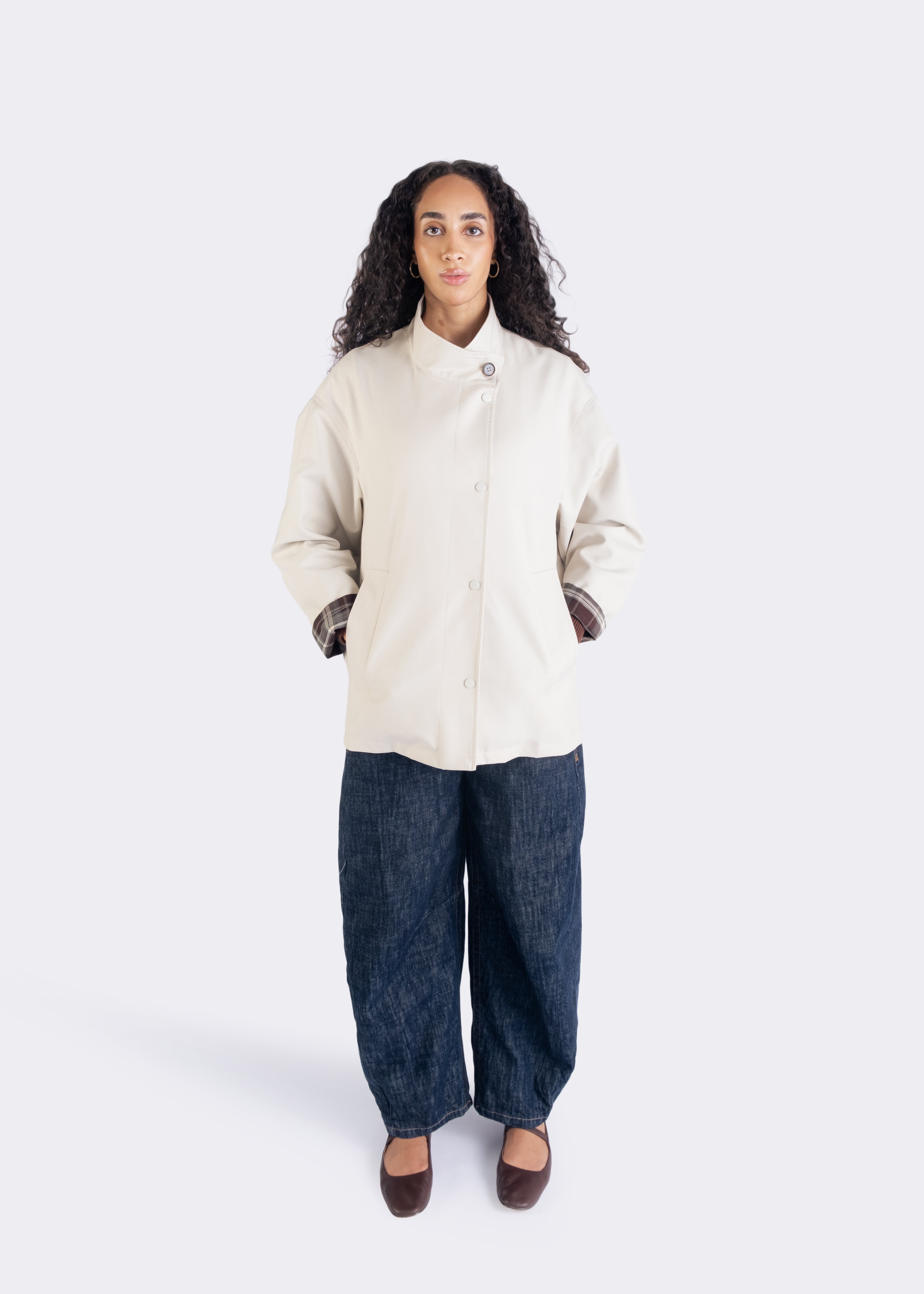 Briony Stand Collar Car Coat