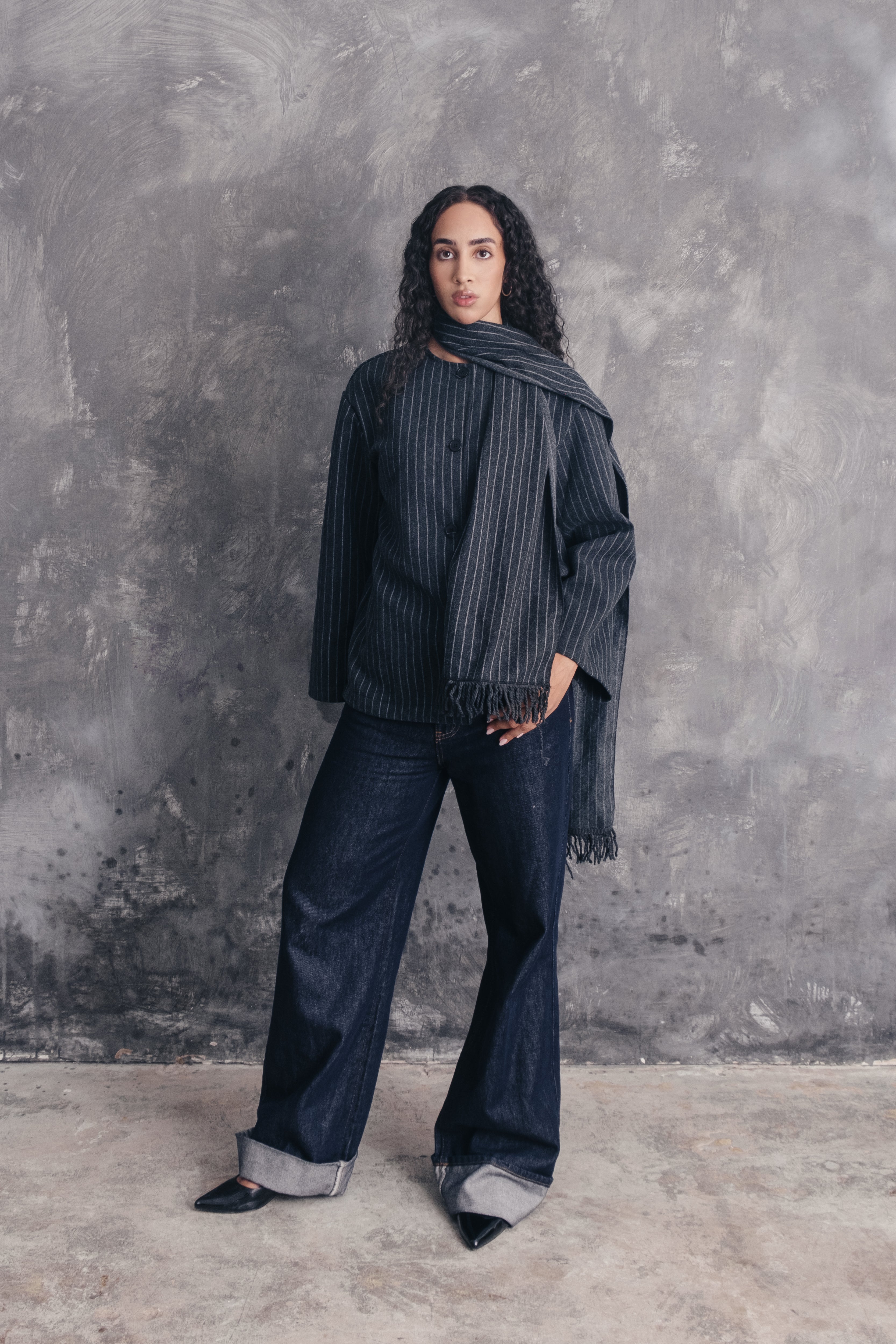 Vesper Pinstriped Coat