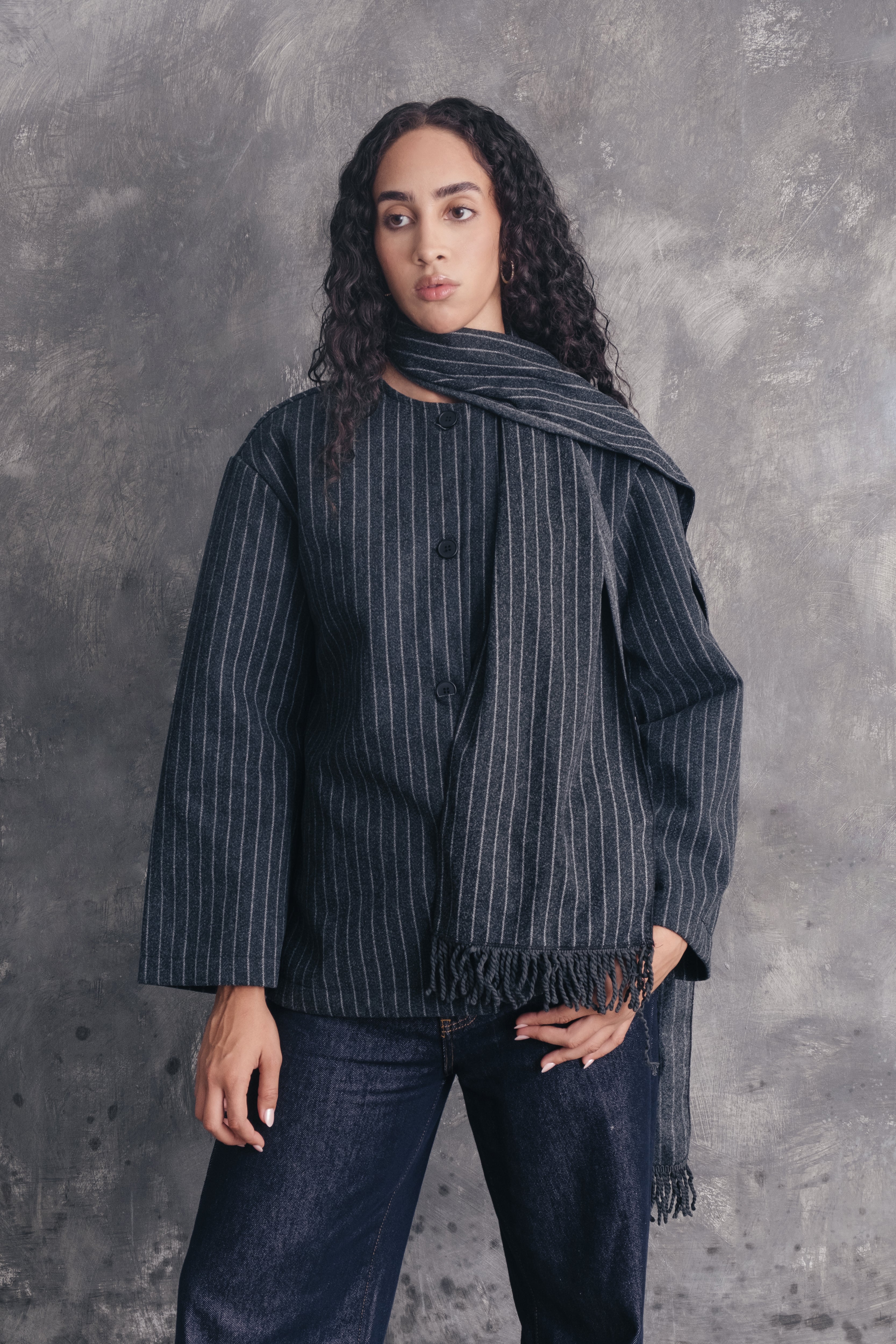 Vesper Pinstriped Coat