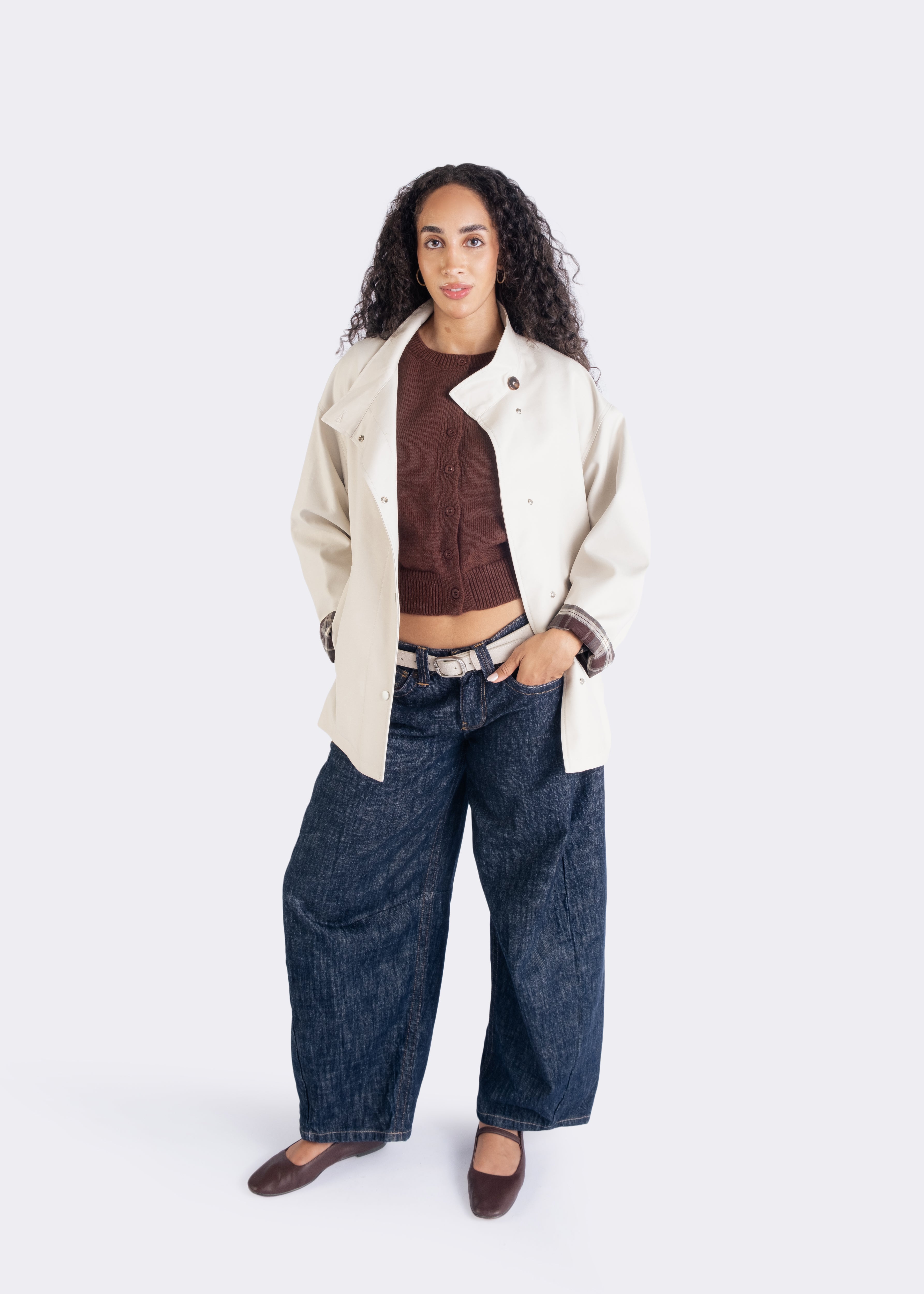 Briony Stand Collar Car Coat