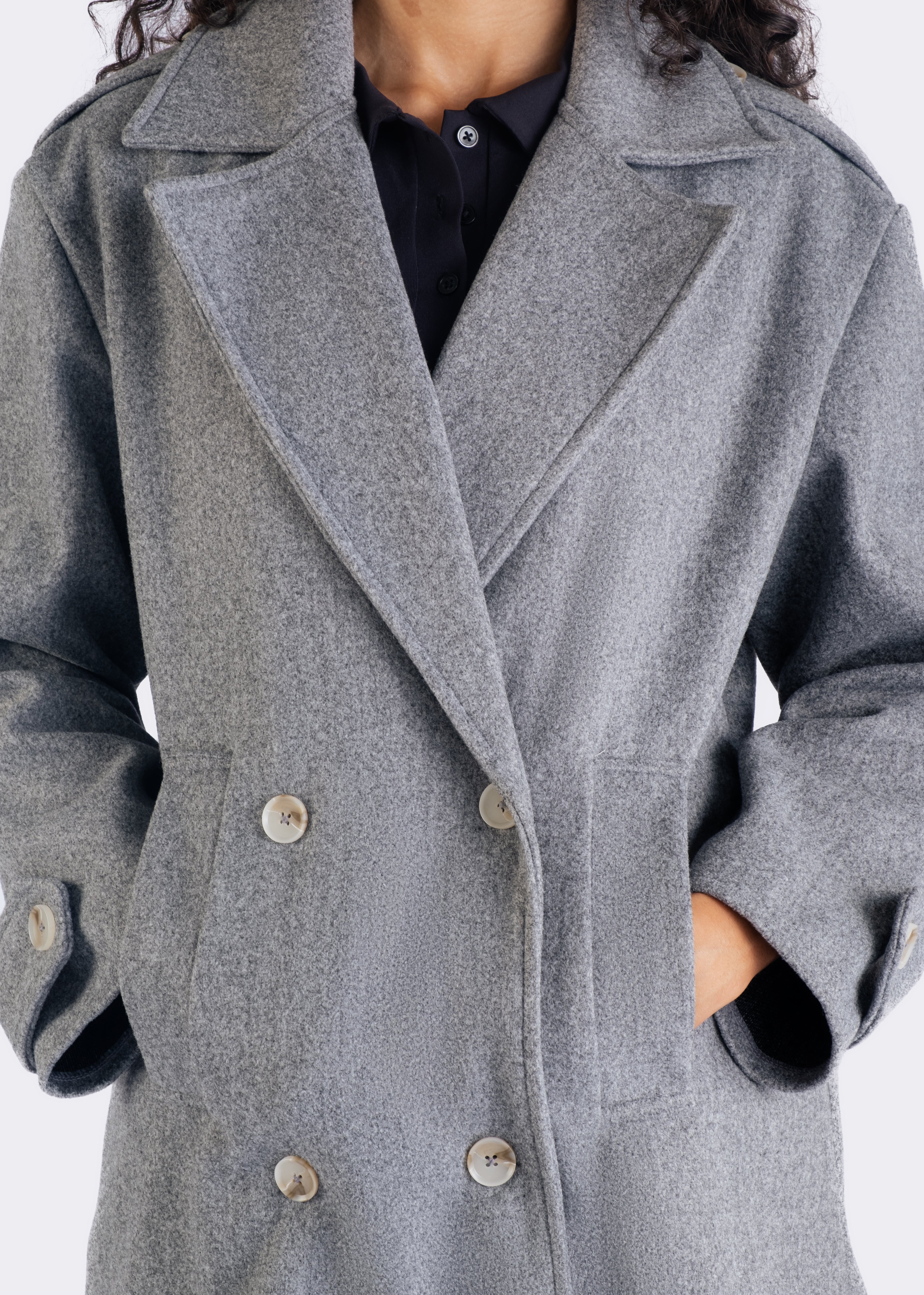 Emilia Double-Breasted Peacoat