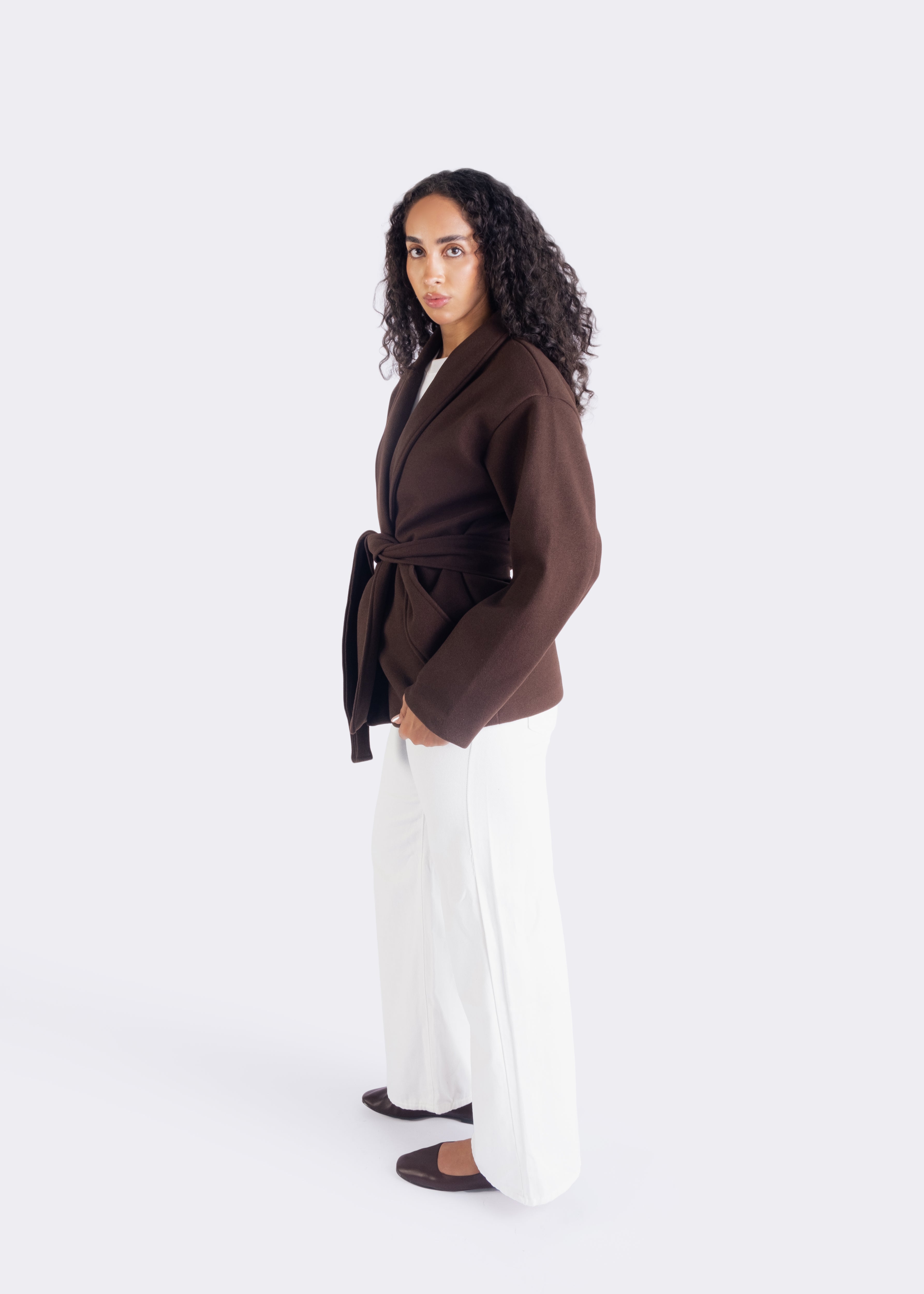 Rowena Wrap-Belt Wrap Coat