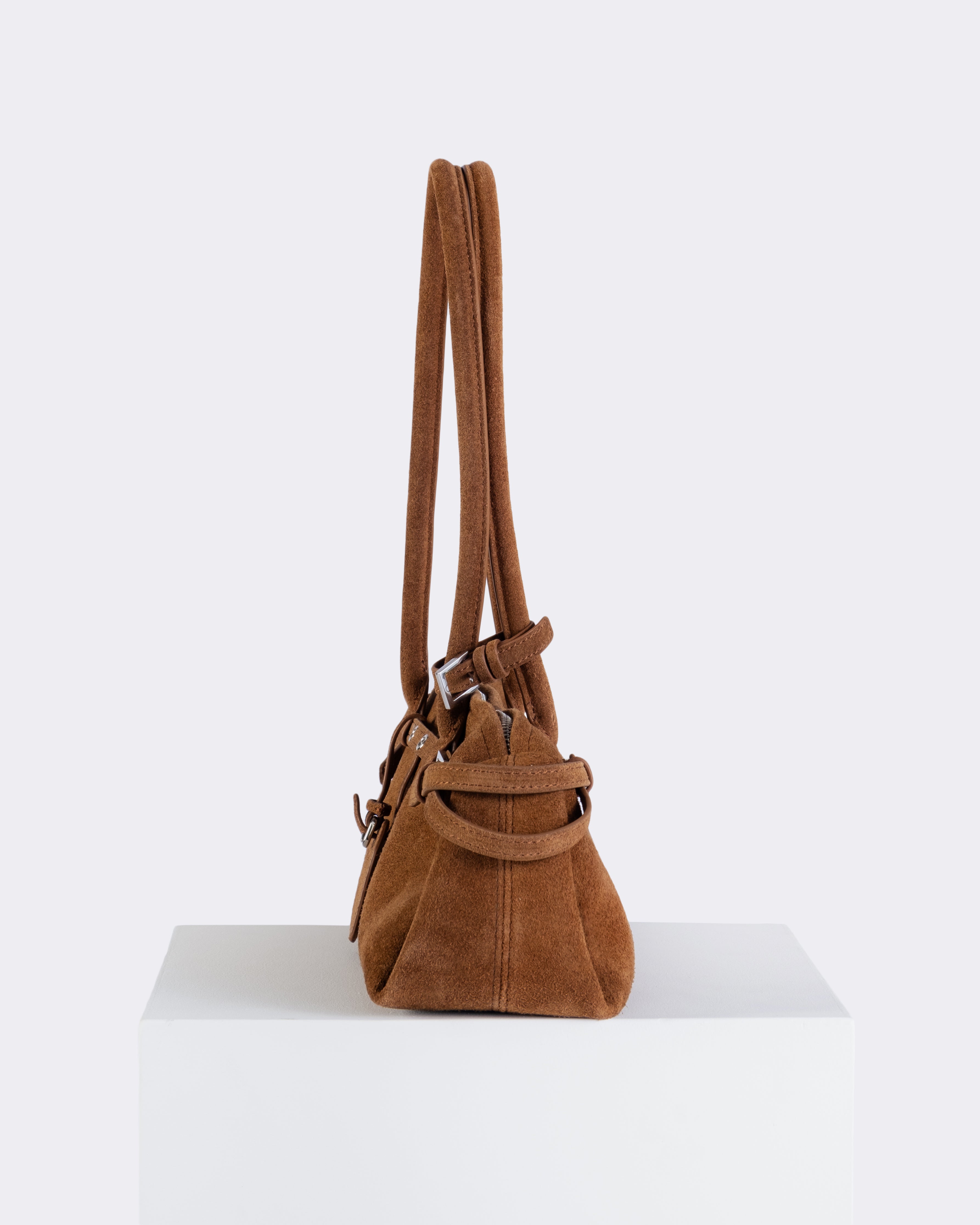 Celeste Suede Barrel Bag