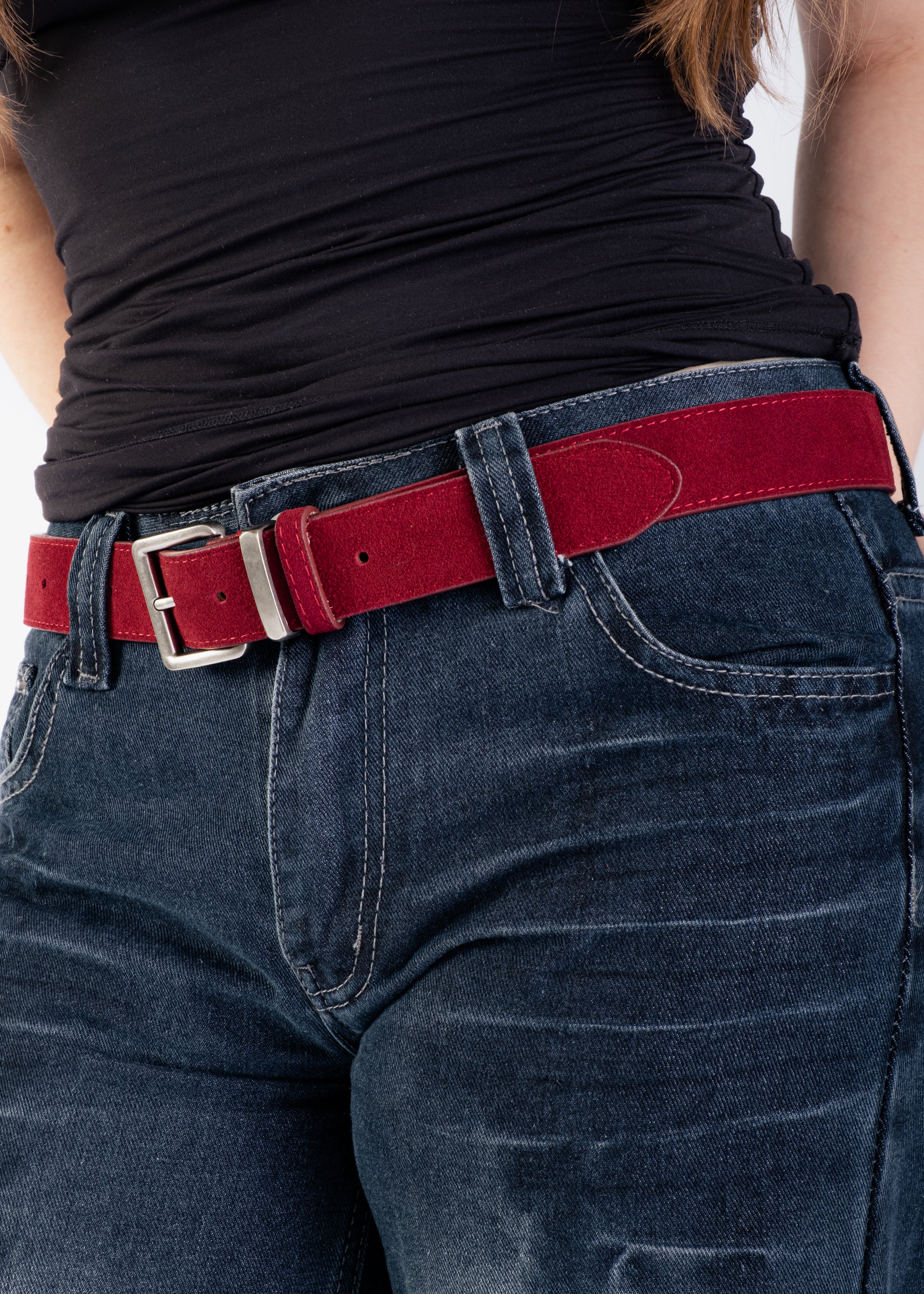 Scarlet Suede Dress Belt