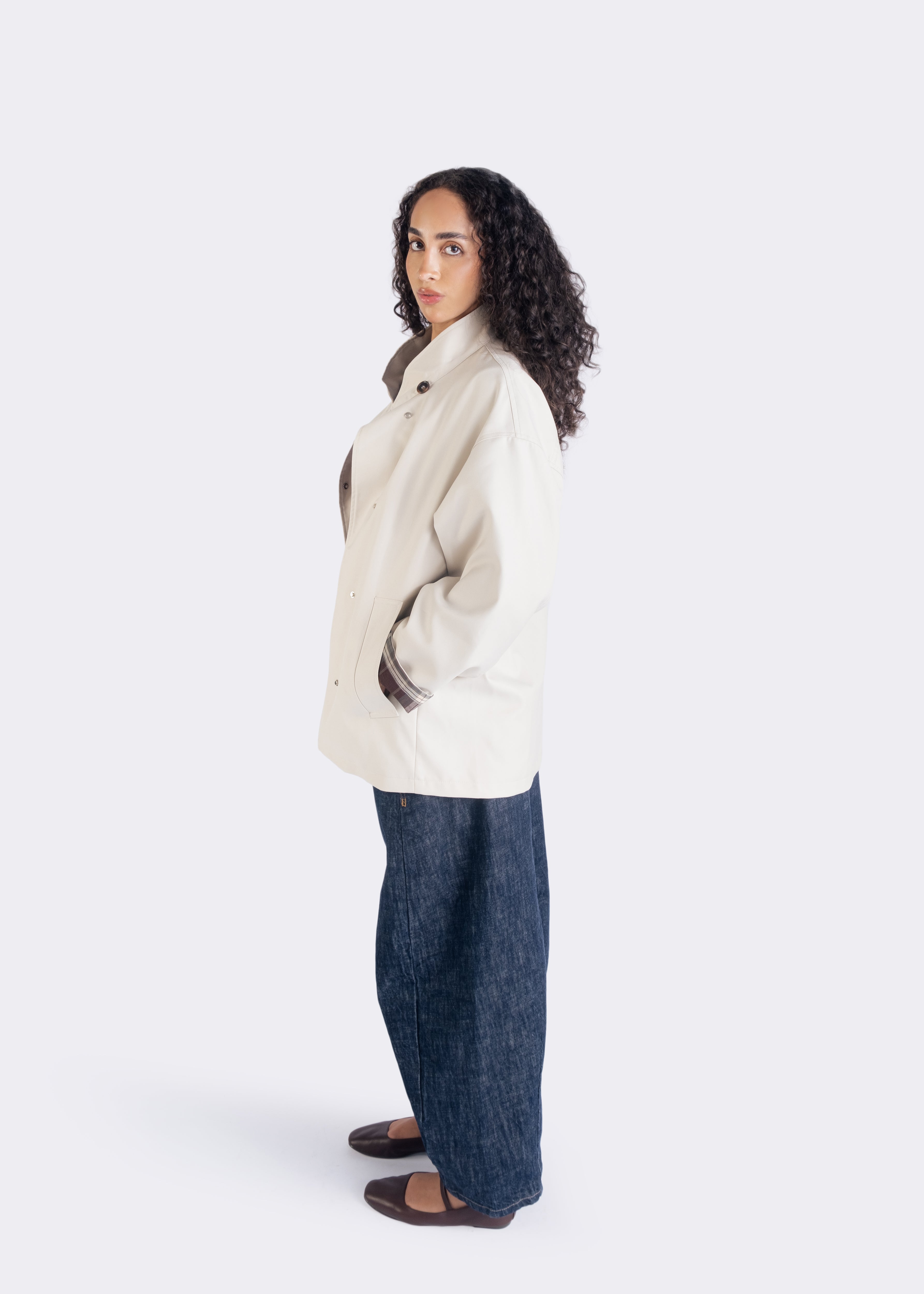 Briony Stand Collar Car Coat