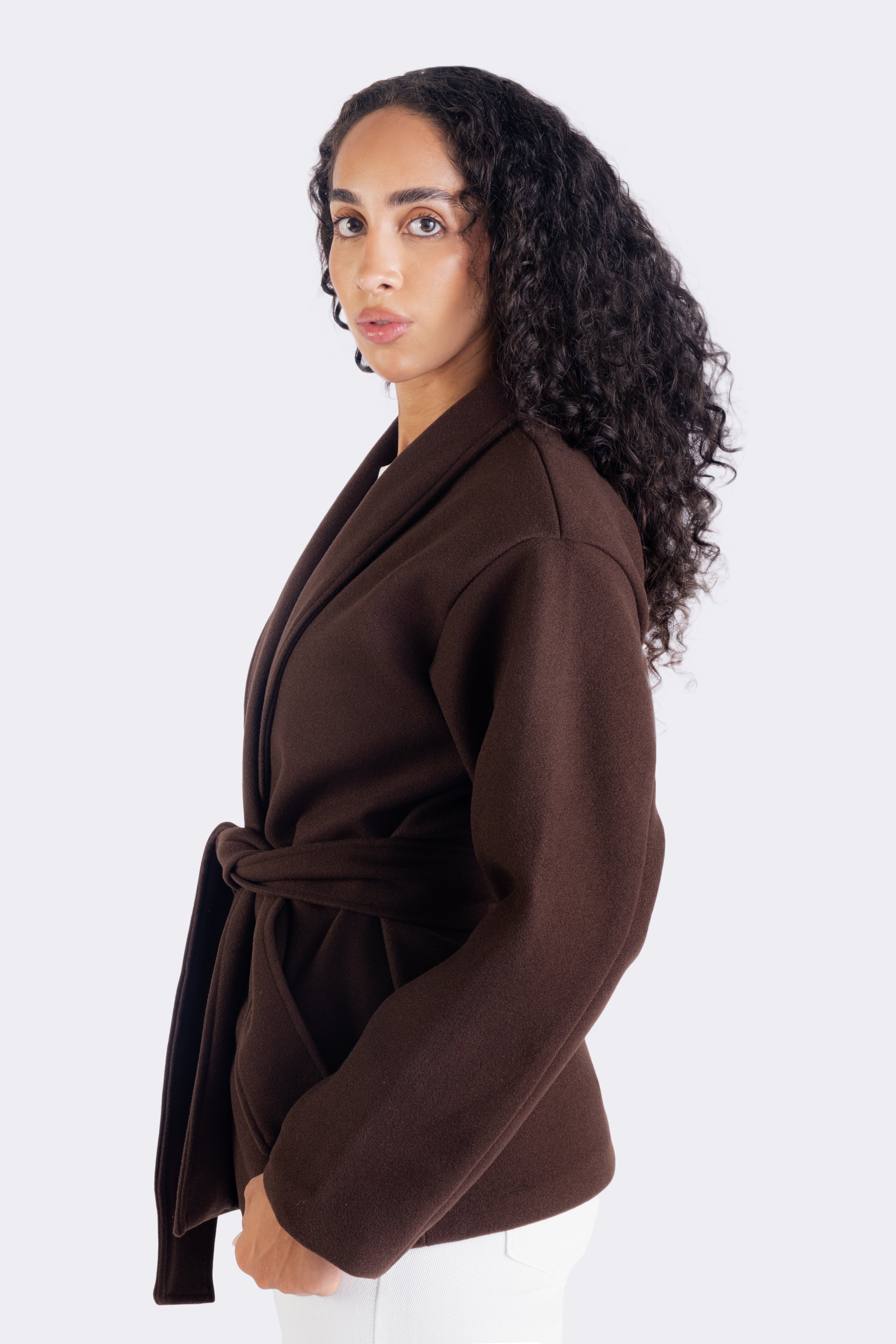 Rowena Wrap-Belt Wrap Coat