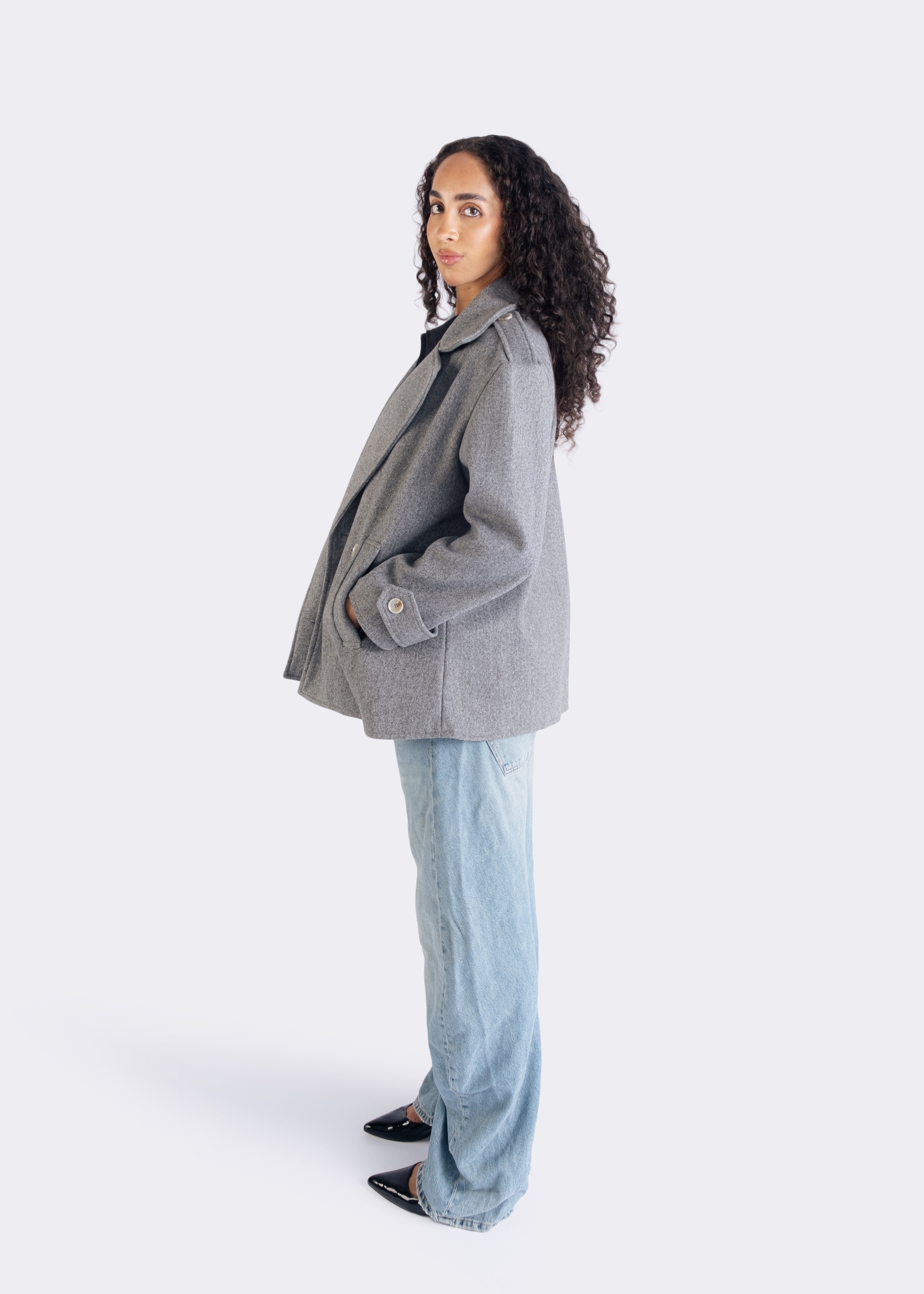 Emilia Double-Breasted Peacoat