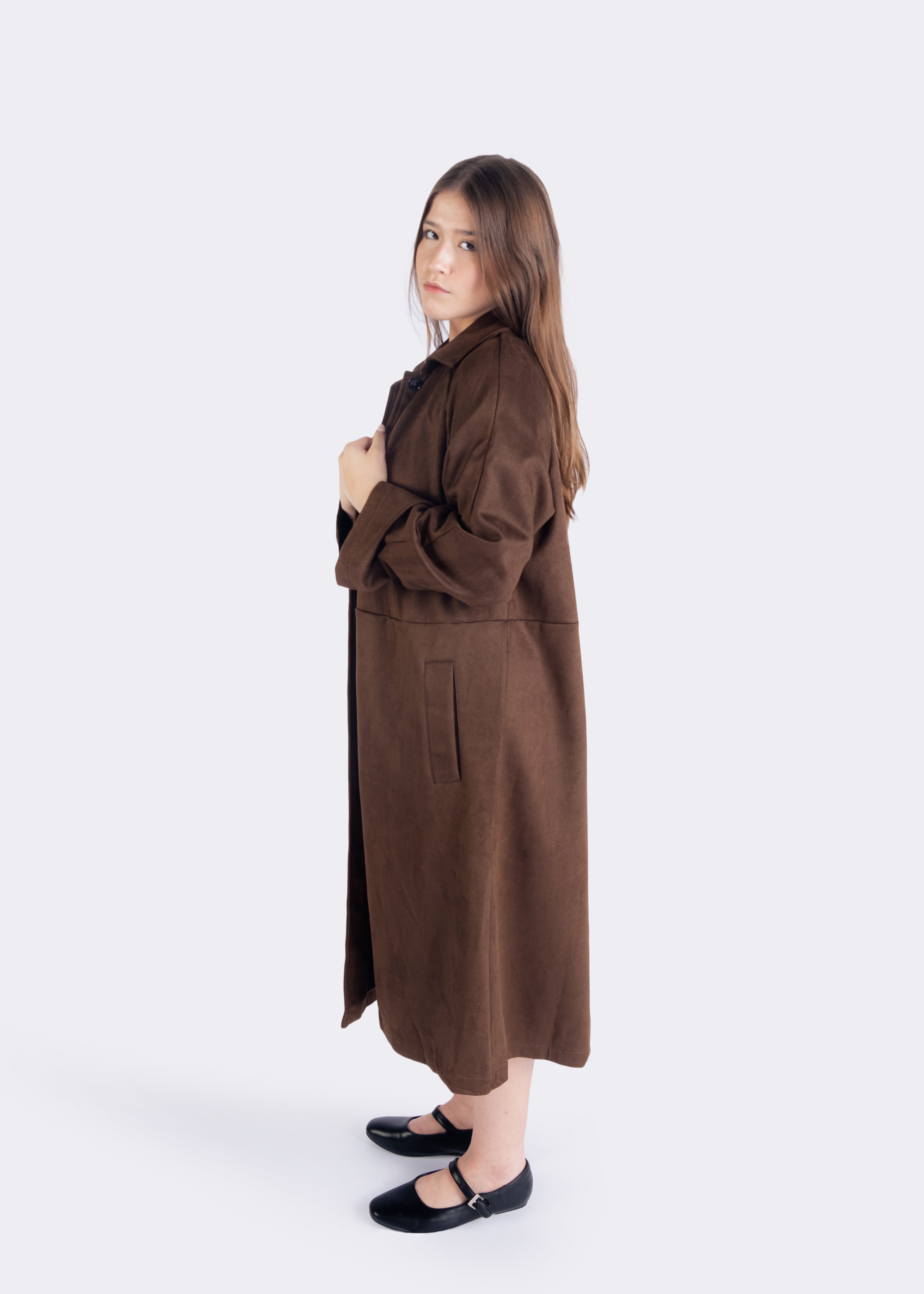 Aubrey Patch Pockets Duster Coat