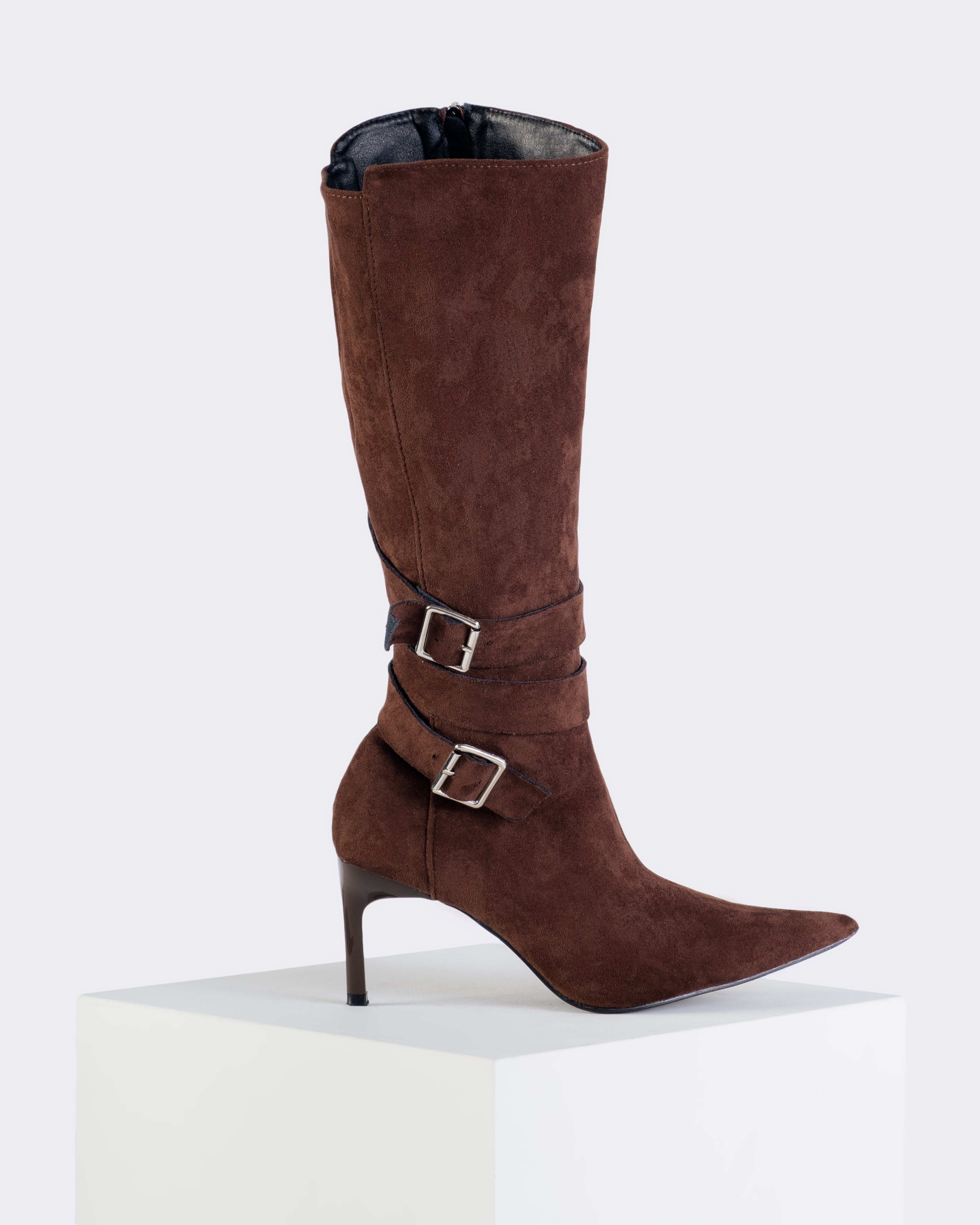Elara Suede Knee-High Boots