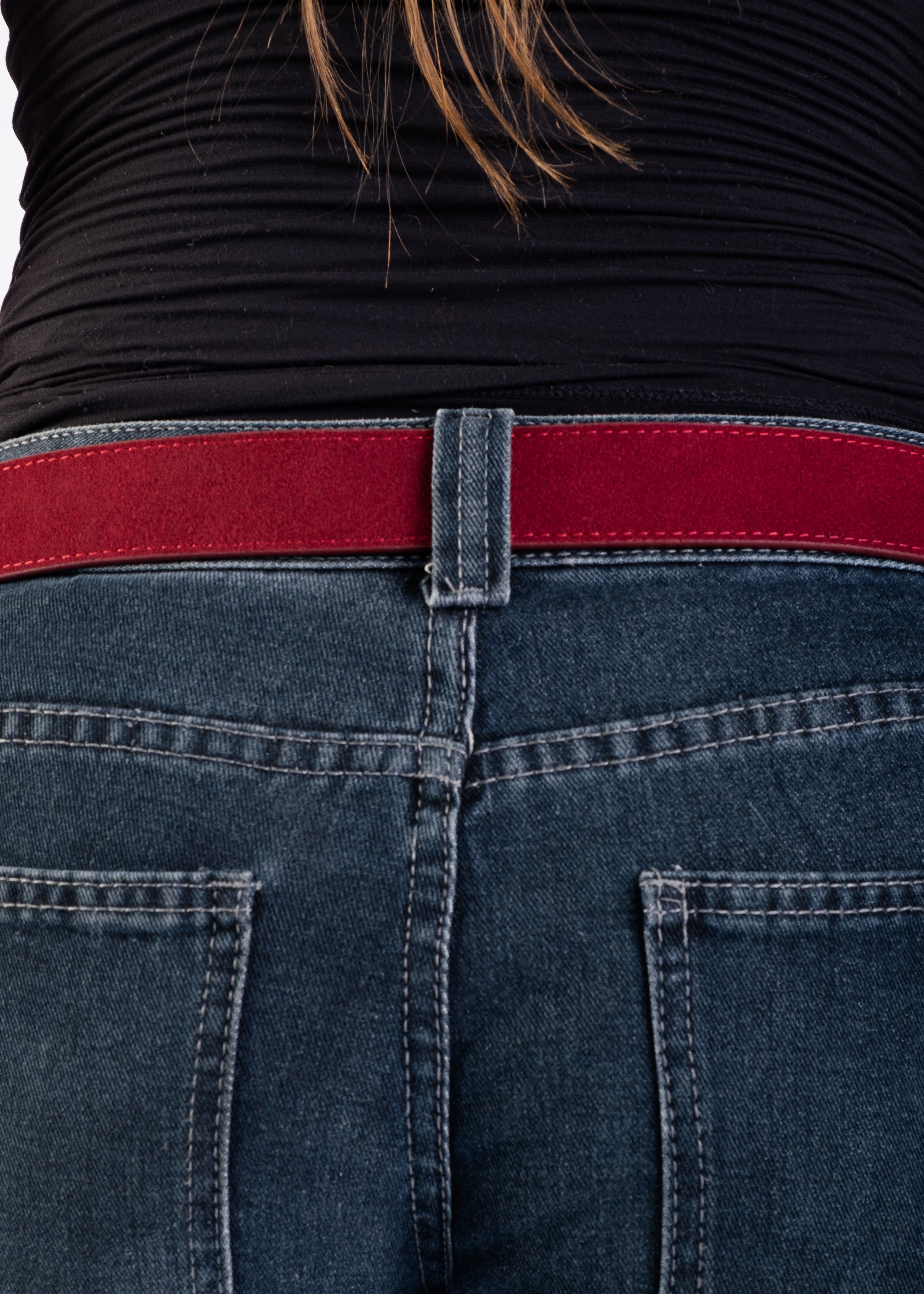 Scarlet Suede Dress Belt